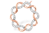 A234-32353: NECKLACE .30 TW (ROSE & WG)