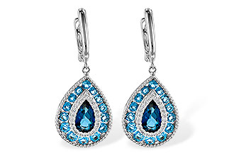 A236-13253: EARR 3.15 TW BLUE TOPAZ 3.32 TGW