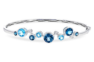 A319-73217: BANGLE 3.95 TW BLUE TOPAZ 4.06 TGW