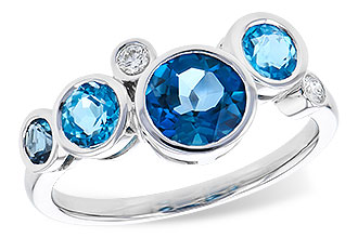 B318-88708: LDS RG 1.40 TW BLUE TOPAZ 1.45 TGW