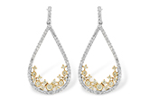 C233-44098: EARR .31 YELLOW DIAS .75 TW