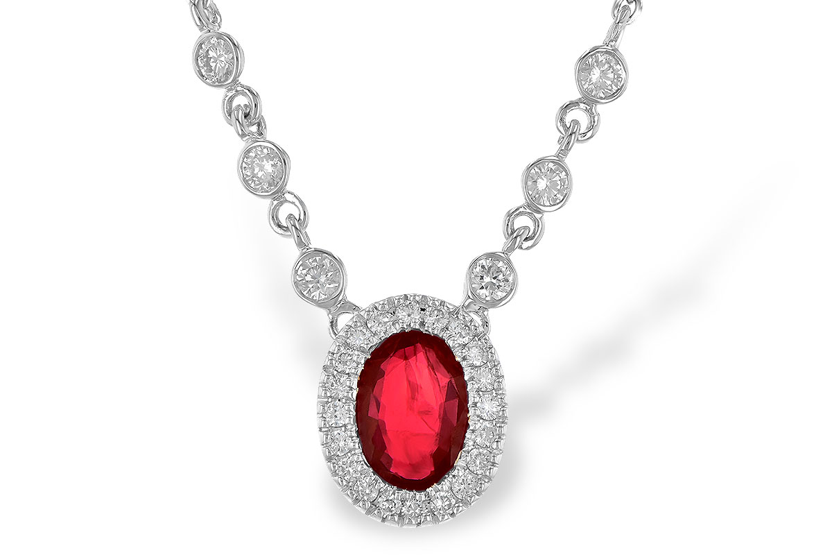 C236-15926: NECK .70 RUBY .94 TGW (17")