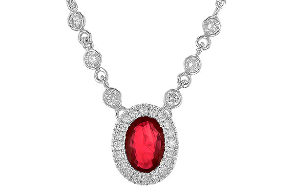 C236-15926: NECK .70 RUBY .94 TGW (17")