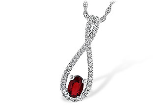 D236-11398: NECK .50 RUBY .74 TGW