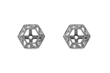 E046-17744: EARRING JACKETS .08 TW (FOR 0.50-1.00 CT TW STUDS)