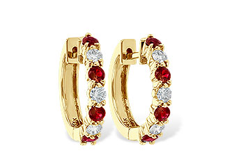 E047-03207: EARRINGS .64 RUBY 1.05 TGW