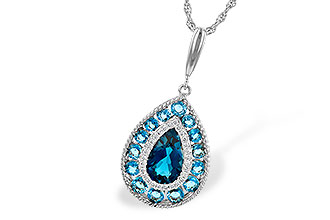 E236-13253: NECK 2.55 TW BLUE TOPAZ 2.65 TGW