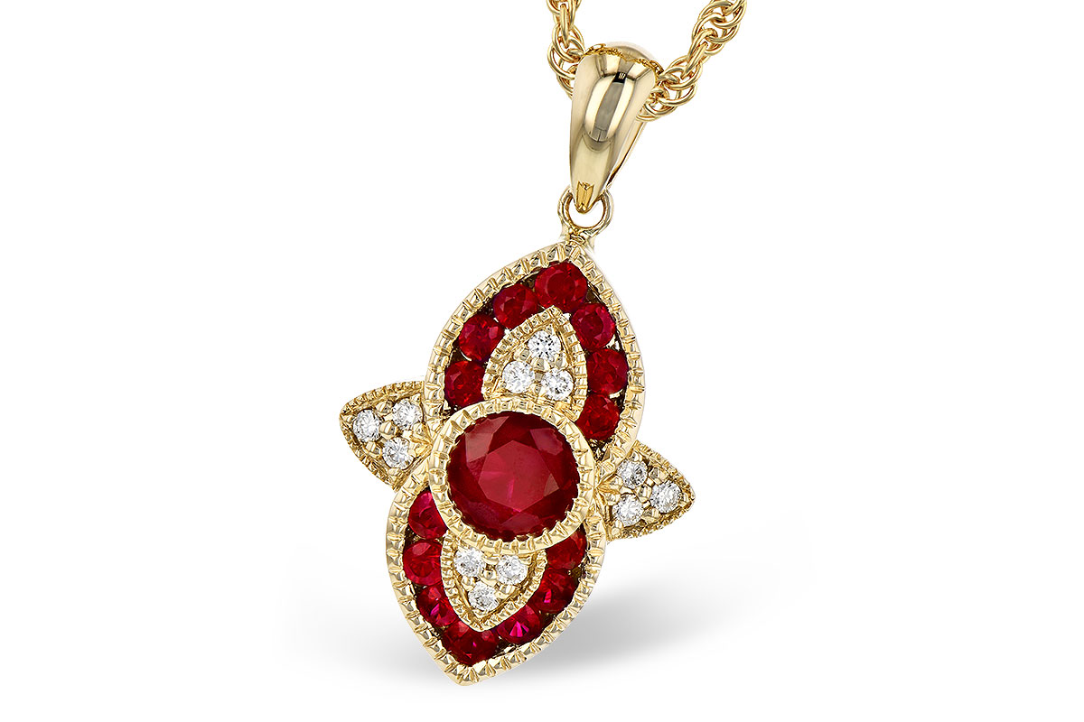 E318-85080: NECK .63 TW RUBY .70 TGW