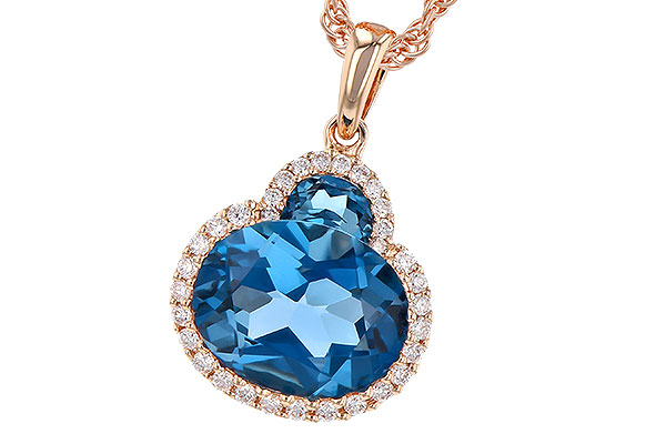 E318-88716: NECK 2.86 LONDON BLUE TOPAZ 3.00 TGW (10X8 OVAL)