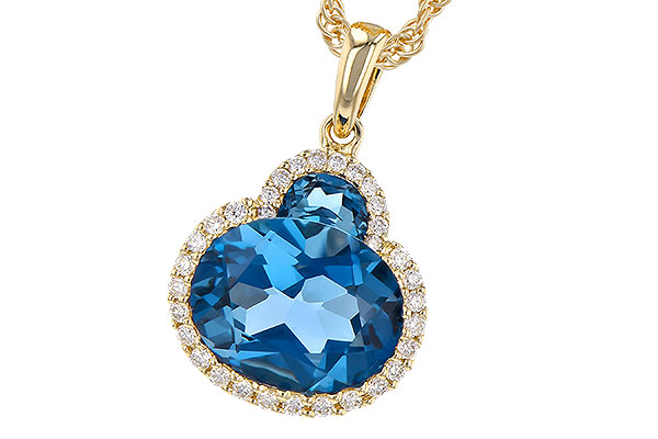 E318-88716: NECK 2.86 LONDON BLUE TOPAZ 3.00 TGW (10X8 OVAL)