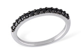 G231-57798: LDS WED RG .29 BLK DIAS TW