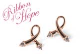 H046-17780: PINK GOLD EARRINGS .07 TW