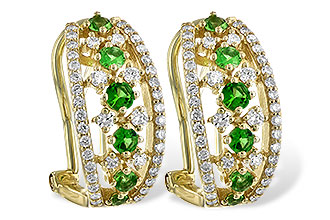 H236-09598: EARR .46 GREEN GARNET .86 TGW