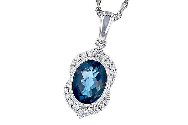 H318-90525: NECK 1.96 LONDON BLUE TOPAZ 2.10 TGW