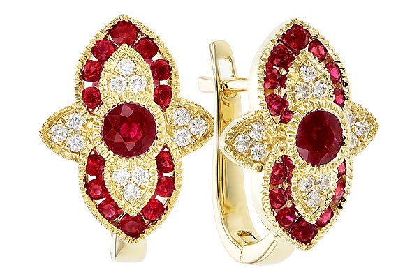 H319-73216: EARR .78 TW RUBY .90 TGW