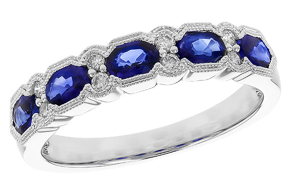 H319-78680: LDS WED RG .92 SAPPHIRE 1.04 TGW