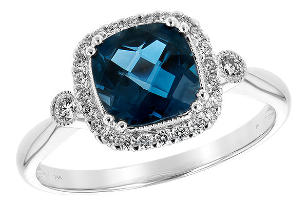 K235-19571: LDS RG 1.62 LONDON BLUE TOPAZ 1.78 TGW (7MM LBT)