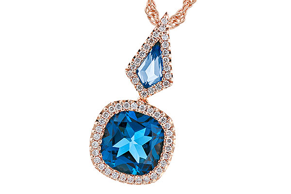 K319-76834: NECK 2.24 TW LONDON BLUE TOPAZ 2.40 TGW