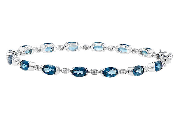 L236-15089: BRACELET 7.20 LONDON BLUE TOPAZ 7.36 TGW