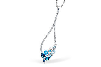 L318-85952: NECK .82 BLUE TOPAZ 1.05 TGW