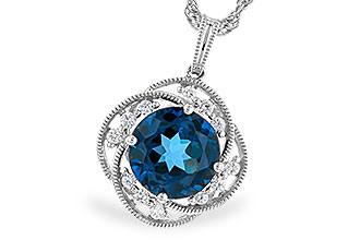 L319-75980: NECK 2.90 LONDON BLUE TOPAZ 3.05 TGW (9MM LBT)