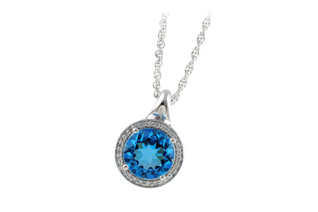 M233-39634: NECK 3.87 BLUE TOPAZ 4.01 TGW