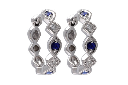A047-00462: EARRINGS .20 SAPP .25 TGW