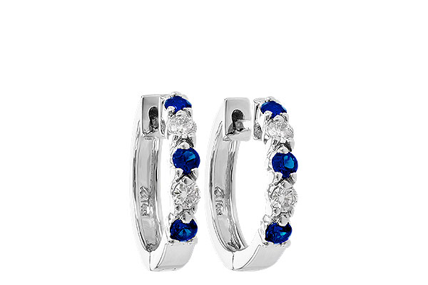 A047-03208: EARRINGS .33 SAPP .52 TGW