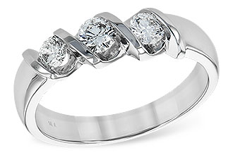 A138-88653: LDS WED RING .20 BR .50 TW