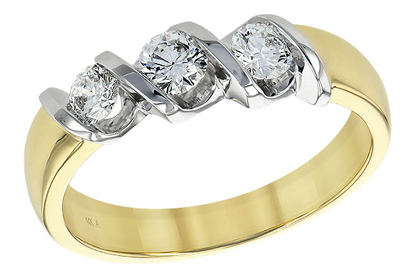 A138-88653: LDS WED RING .20 BR .50 TW