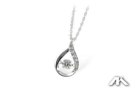 A233-40462: NECKLACE .19 TW