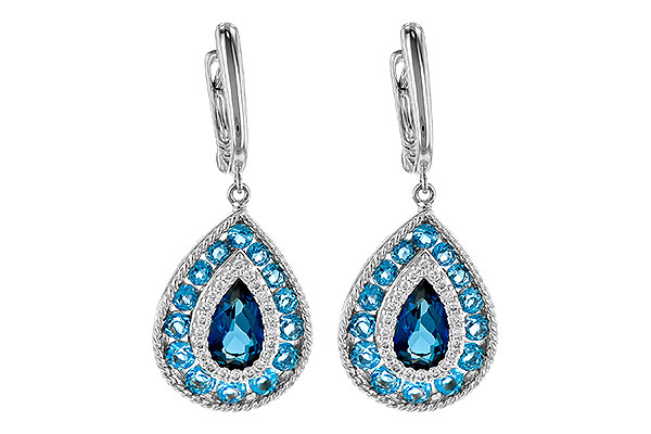 A236-13253: EARR 3.15 TW BLUE TOPAZ 3.32 TGW