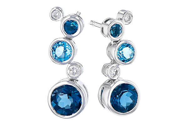 A318-88717: EARR 2.27 BLUE TOPAZ 2.40 TGW