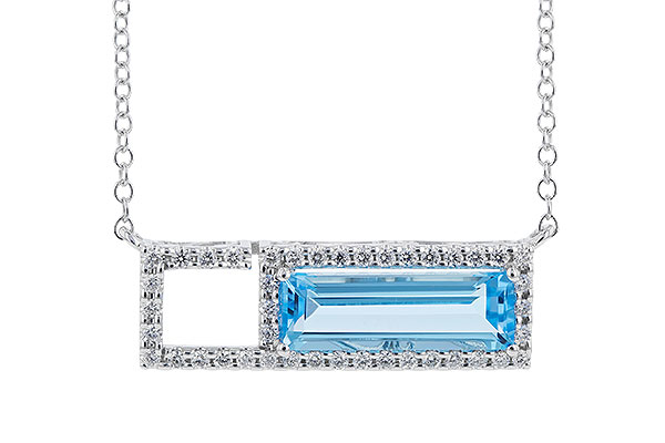 A319-75035: NECK 1.44 BLUE TOPAZ 1.60 TGW