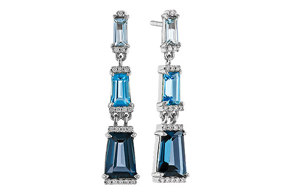A320-67762: EARRINGS 2.55 BLUE TOPAZ 2.62 TGW