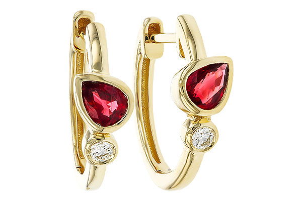 A320-68726: EARRINGS .48 RUBY .54 TGW