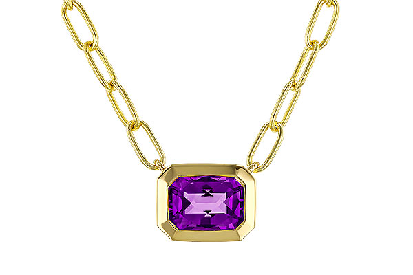 A320-69626: NECKLACE .82 AMETHYST (18")