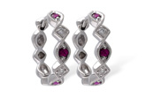 B047-00462: EARRINGS .20 RUBY .25 TGW