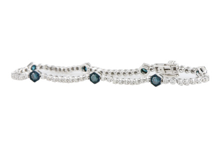 B234-28689: BRACELET .93 BLUE DIAS 1.62 TW