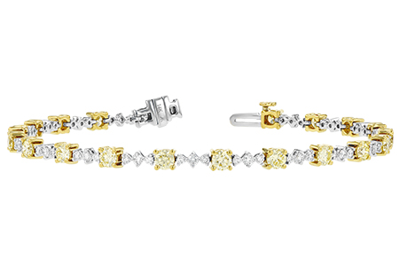 B234-33271: BRACELET 2.80 YELLOW DIA 4.01 TW