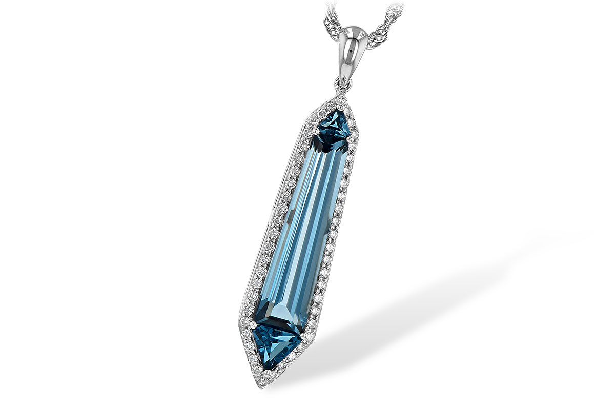 B236-09608: NECK 3.47 LONDON BLUE TOPAZ 3.70 TGW