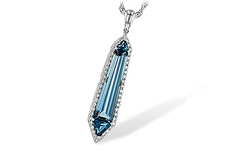 B236-09608: NECK 3.47 LONDON BLUE TOPAZ 3.70 TGW