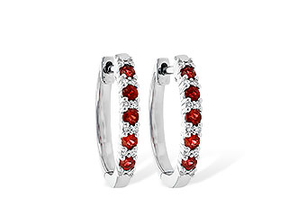 B236-13253: EARR .45 RUBY .55 TGW