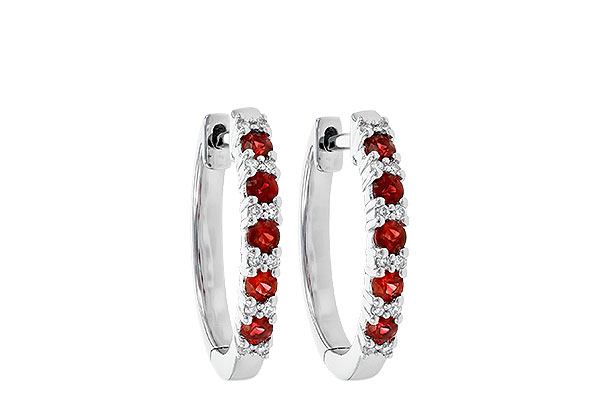 B236-13253: EARR .45 RUBY .55 TGW