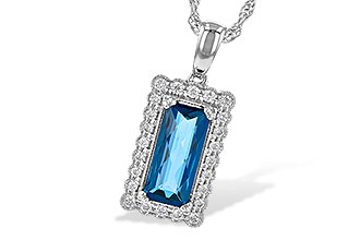 B236-16835: NECK 1.55 LONDON BLUE TOPAZ 1.70 TGW
