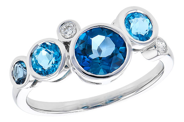 B318-88708: LDS RG 1.40 TW BLUE TOPAZ 1.45 TGW