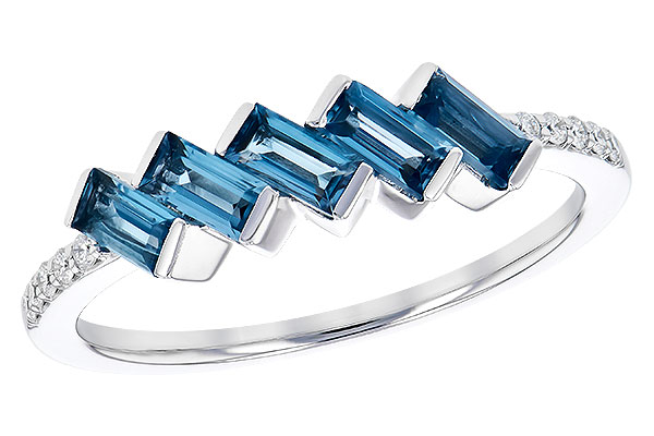 B318-90517: LDS RG .75 LONDON BLUE TOPAZ .82 TGW