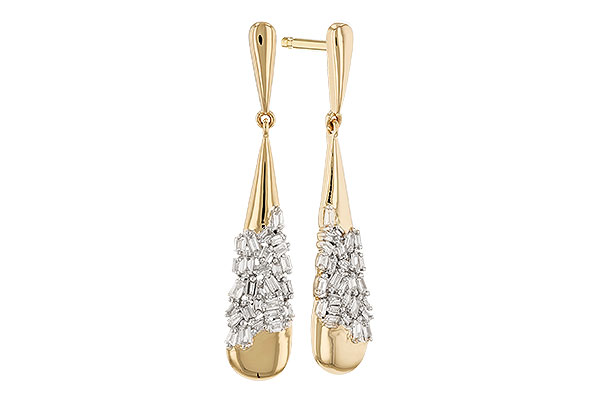 B319-77762: EARRINGS .20 TW BAGUETTE DIAS