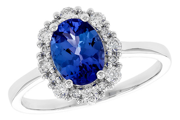 B319-77808: LDS RG 1.02 TANZANITE 1.30 TGW (8x6 OVAL)
