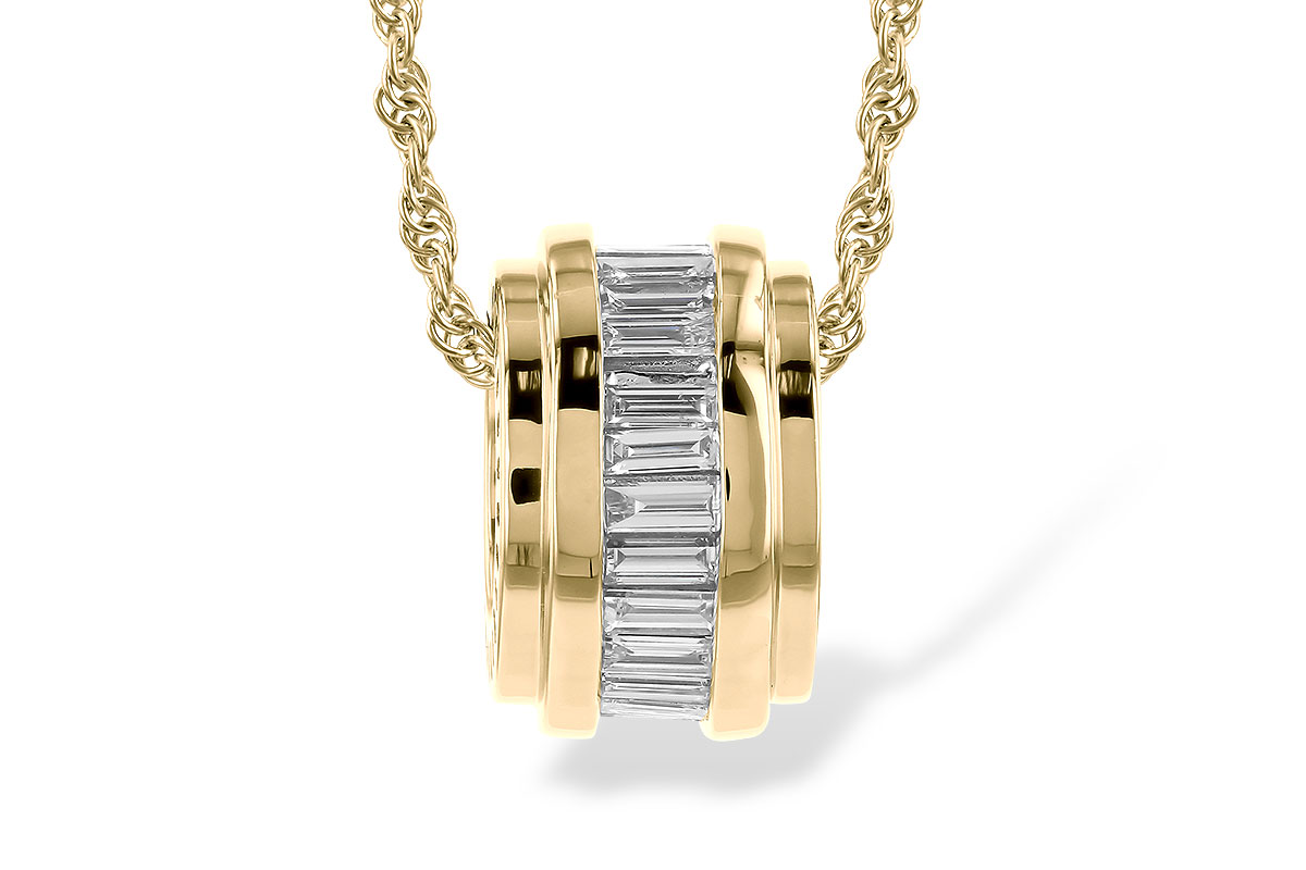 B319-81389: NECKLACE .46 TW BAGUETTE